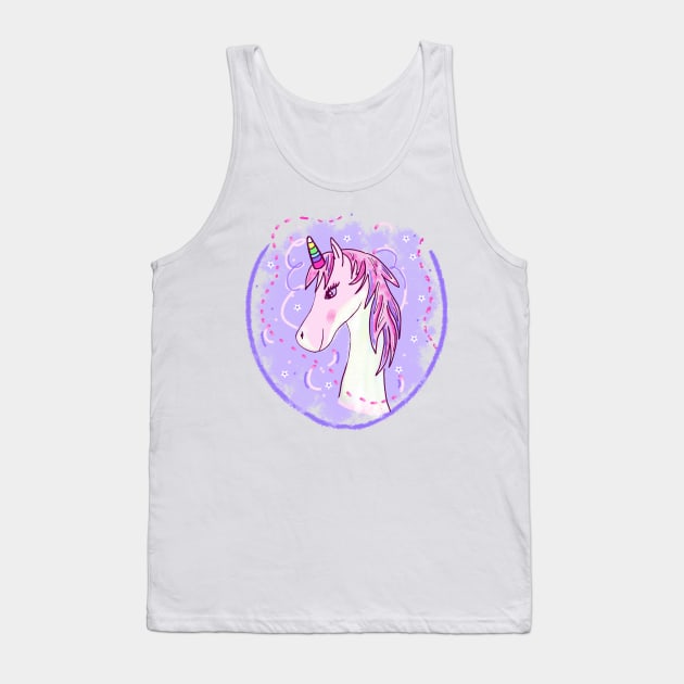 Girly Unicorn Tank Top by Aurealis